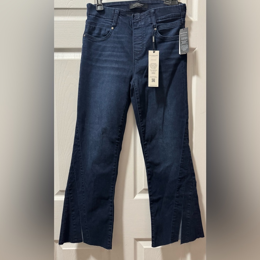 Liverpool Dark Indigo Flare Jeans